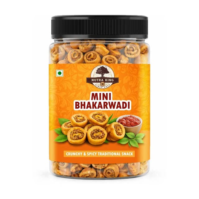 NUTRA KING Mini Bhakarwadi Sweet & Spicy Traditional Namkeen