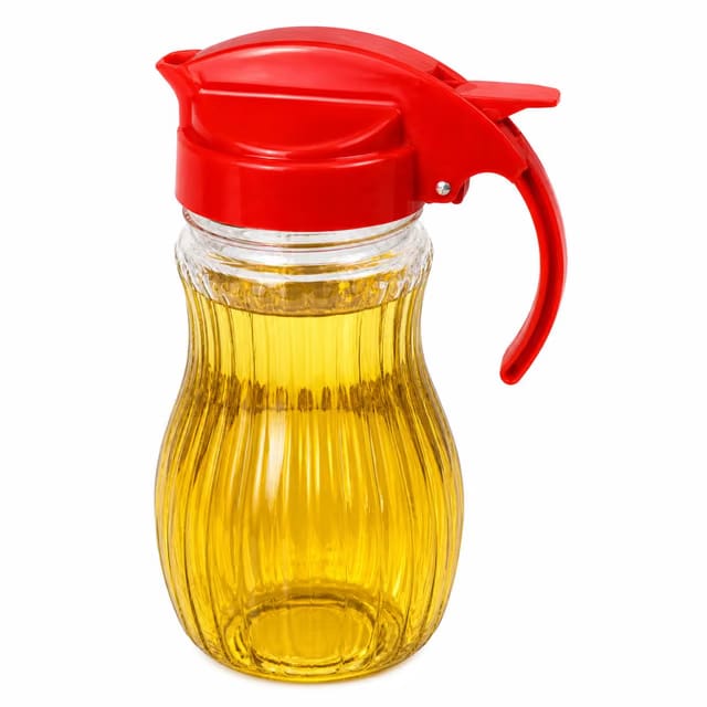 Glass Oil Dispenser Bottle with Flip-Top Lid Leakproof Cooking Pourer Easy-Pour Kitchen Container for Olive