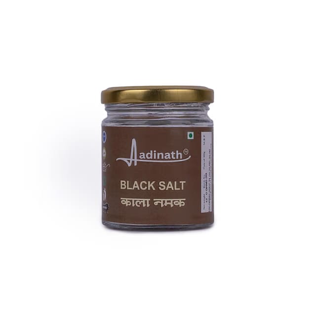 AADINATH Black Salt (Kala Namak) – Pure & Unrefined Himalayan Rock Salt for Cooking, Chaat