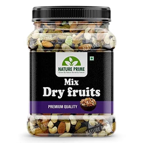 Nature Prime 100% Natural Premium Mix Dry Fruits 500Gm with Almonds