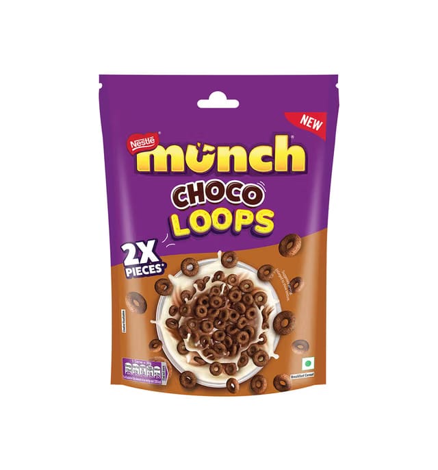 Nestle Munch Choco Loops, Chocolate Flavour, Breakfast Cereal