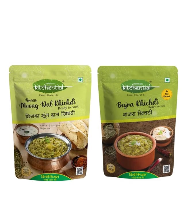 Kitchential Green Moong Dal Khichdi & Bajra (Pearl Millet) Khichdi Combo