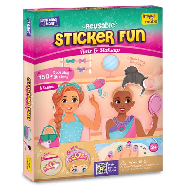 Reusable Sticker Fun Hair and Makeup Kit
