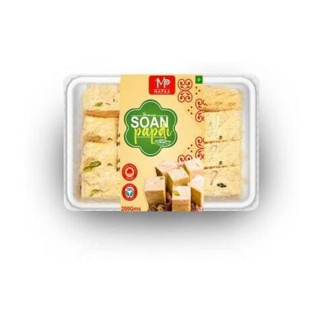 MAPAA Bikaneri Premium Soan Papdi, Ready to Eat Dessert / Mithai, Flaky Soan Papdi