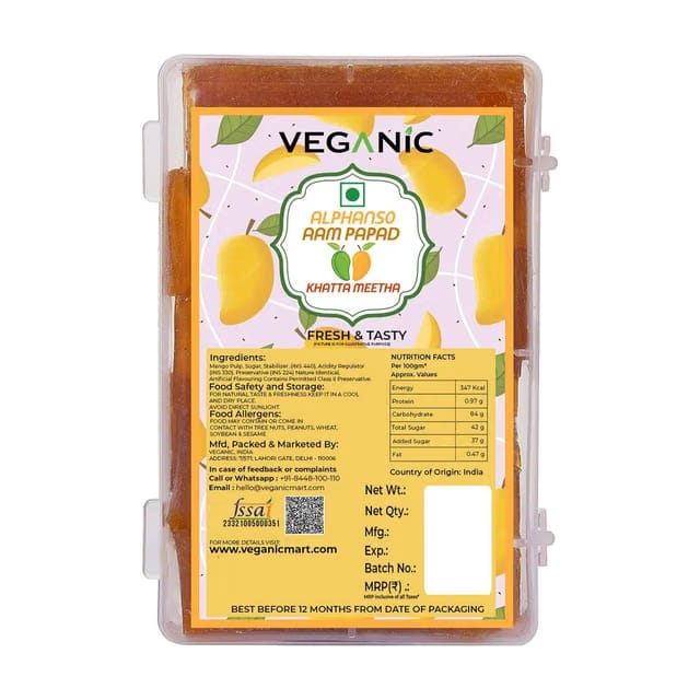 Veganic Aam Papad (Dried Alphonso Mango Slices)