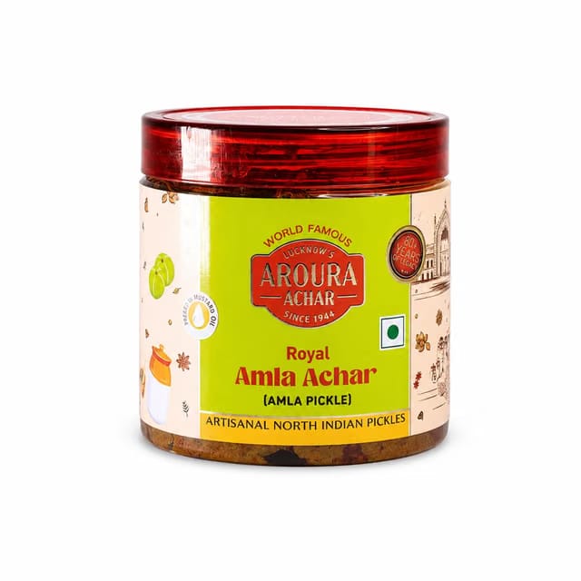 Aroura Achar Since 1944 LUCKNOW'S Amla Pickle 400g for Home Use Home Made With Love No Artificial Colors