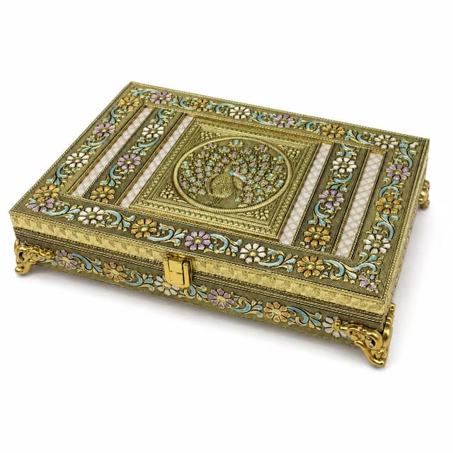 Luxury Gold Plated Dry Fruit Box with 6 Compartments
