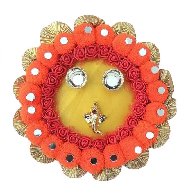 007 Designer Decorated Diya BHAIDOOJ, Engagement (24CM) Platter, Festive Diwali Pooja Floating Plate/THALI Pack of