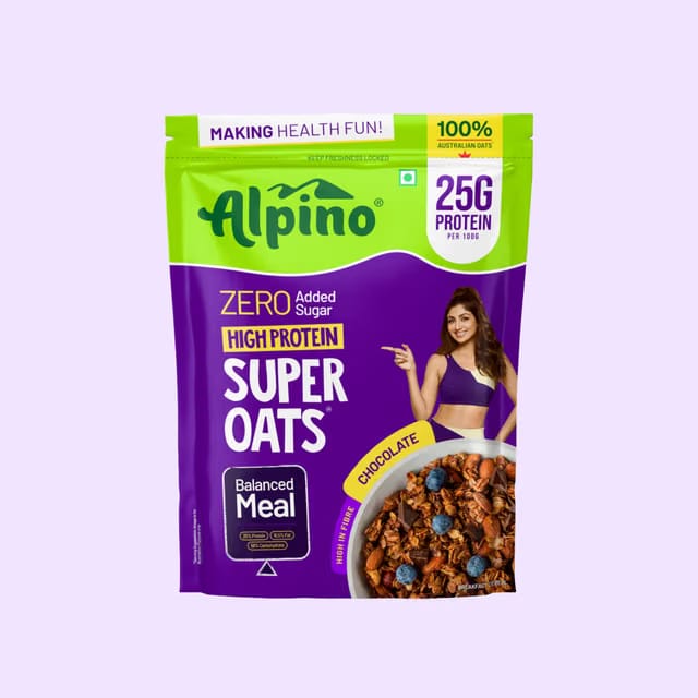 Alpino 25g High Protein Super Oats Chocolate with Almonds & Raisins