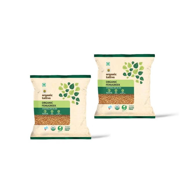 Organic Tattva Fenugreek Seeds 100g, Methi Dana, Whole Spices