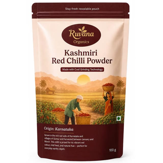 RUVANA ORGANICS Kashmiri Red Chilli Powder