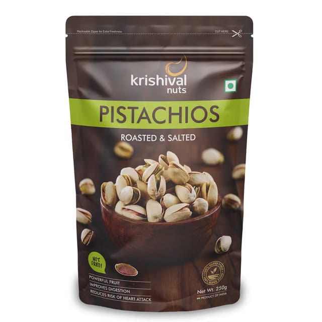 Krishival Nuts Premium Roasted & Salted Pistachios