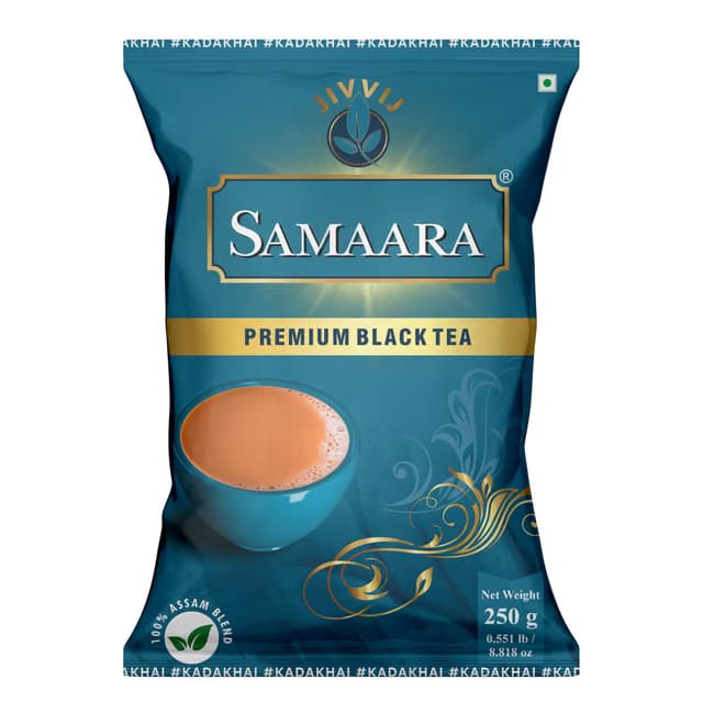 Samaara Premium Black Tea, 100% Assam Blend, Bold and Brisk Flavor, Rich in Antioxidants