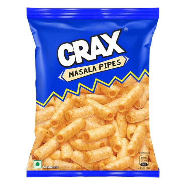 Crax Crunchy Pipes Masala Puff Snacks