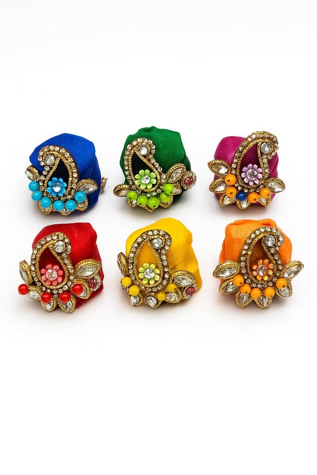 Elegance Era Laddu Gopal Pagdi/Mukut Set (Ladoo Gopal Accessories) Flower Shringar Accessories for Krishna ji/MATA