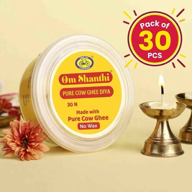Om Shanthi Pure Cow Ghee Diya