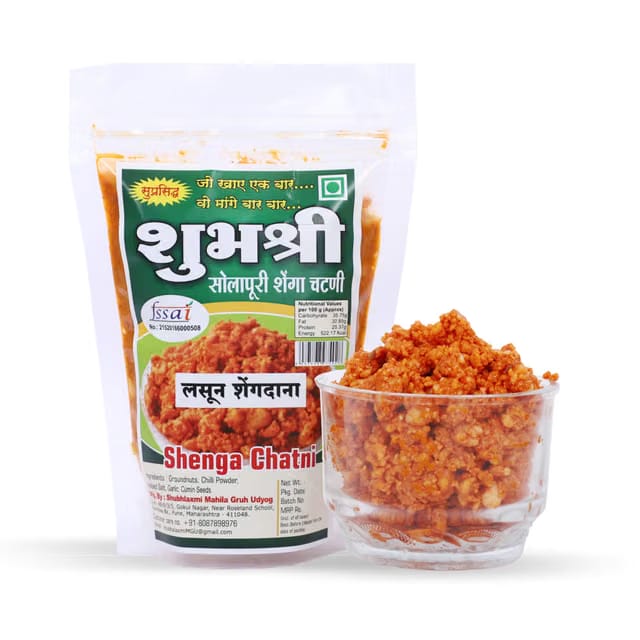 Shubhashree Peanut Chutney with Garlic 350g (Single Pack)