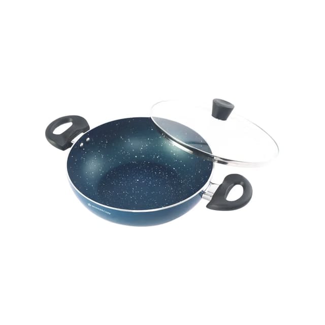 Blueberry Non-stick Kadai With Lid (Aluminium)