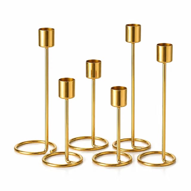 Metal Taper Candle Holder Set of 6