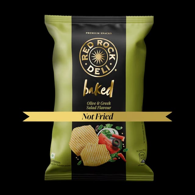 Red Rock Deli Baked Chips (Greek Salad) 40% Less Fat Snacks