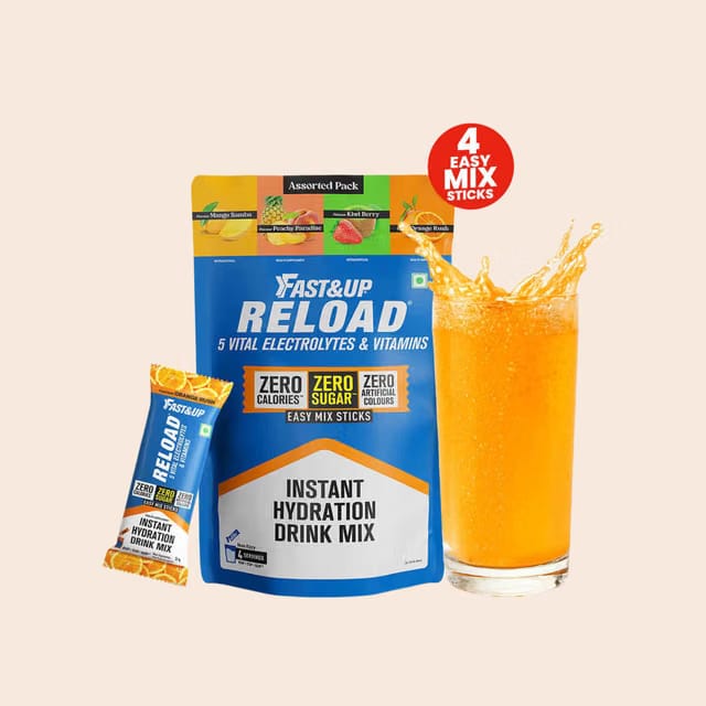 Fast&Up Reload Zero Sugar Instant Hydration Sticks With 5 Essential Electrolytes
