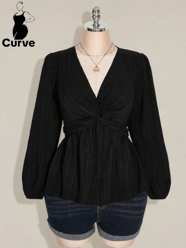 Women's Plus Size Twist Top