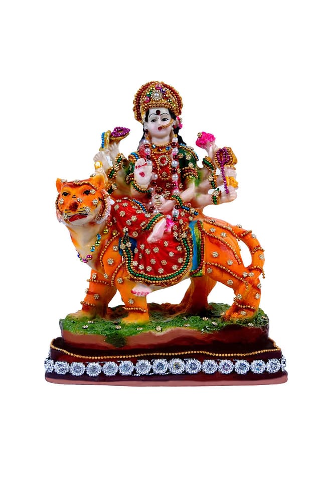 Goddess Durga Idol Sherawali MATA Murti for Home Temple Mandir Maa Durga Devi Statue for Pooja Decorative Durga Maa