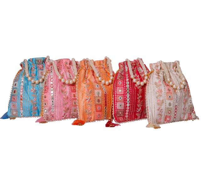 Return gifts Women potli bags , Wedding, Housewarming, Corporate gifts, baby shower return gifts, Lucknowi potli purse