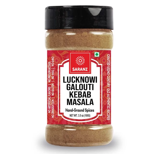 SARANZ Lucknowi Galouti Kebab Masala, 100 Grams Sprinkler Jar