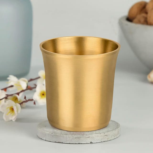 Premium Pure Brass Heavy Glass for Drinking Water