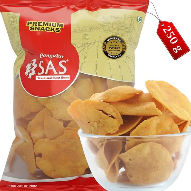 Thattai Murukku 250G Crunchy Snacks, Guilt Free and Healthy Chekkaluu with Traditional Homemade Taste with No