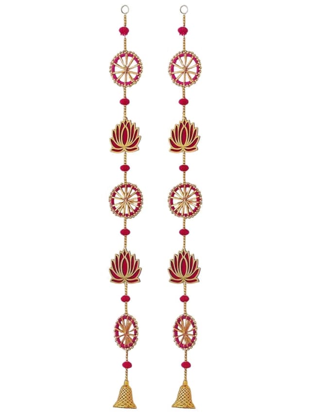 Pihutique Arts Lotus Design Door Hanging Toran for Decoration