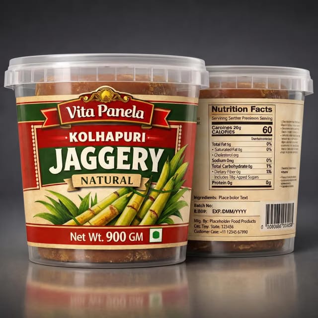 VITA PANELA Natural Kolhapuri Jaggery Block