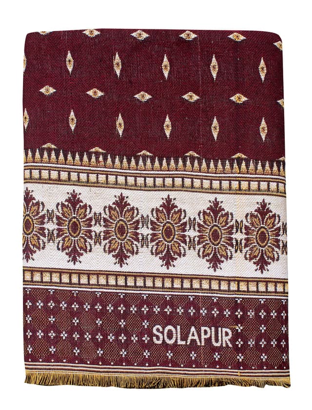 Cotton Solapur Carpet, Dhurrie, Rug, Galicha (Multicolour, 58 inch x 88 inch)