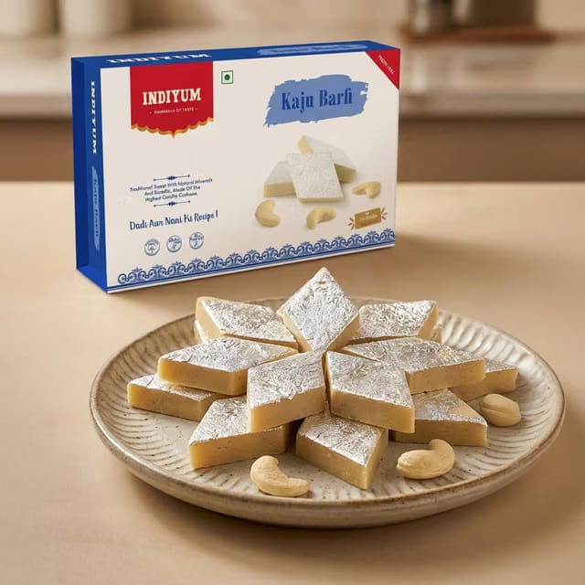 Indiyum Mithai Kaju Katli Sweet Kaju Barfi BQ