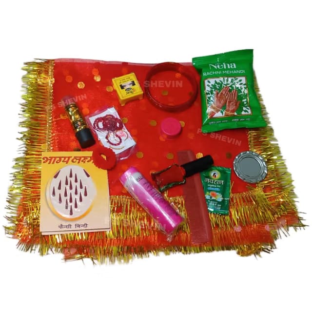 Jai MATA Di Navratri Occasion MATA Rani Shringar Set 16 Shringar Set for Pooja Devi Maa Solah Shringar Puja Kit Pooja