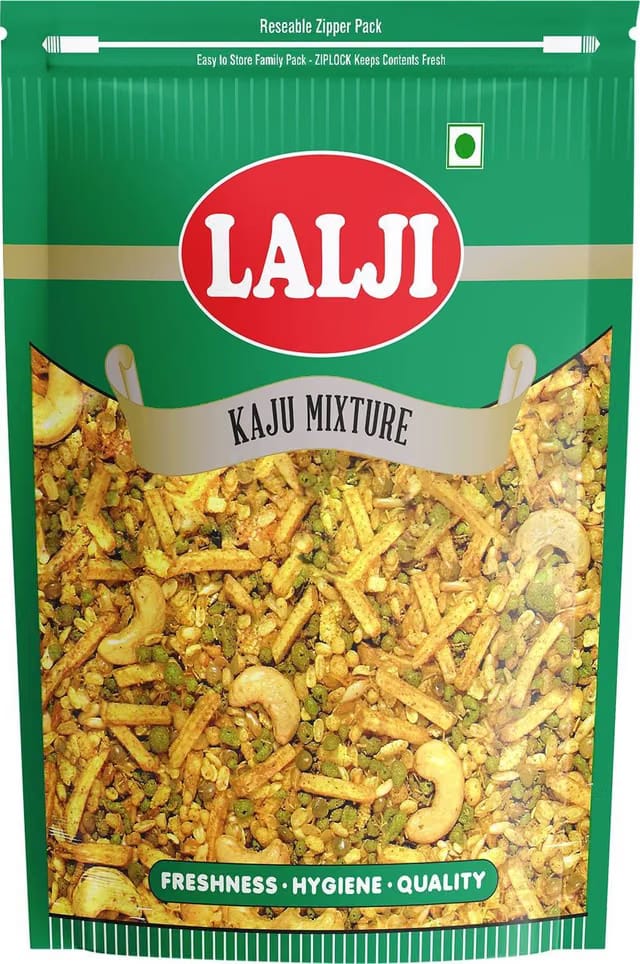 laljisweet Kaju Mixture 400Gm Bikaneri Namkeen Spicy and Crispy Healthy Snack Mixture