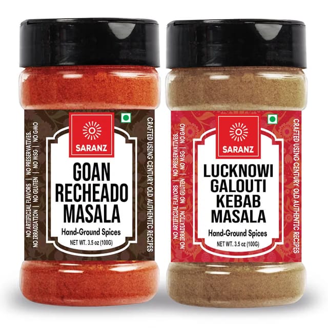 SARANZ Goan Recheado & Lucknowi Galouti Kebab Masala Combo Pack