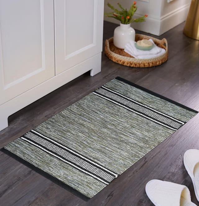 Anti Slip Pure Cotton Doormats for Bedroom, Living Room, Kitchen, Bathroom, etc. 40X60 cm, Water Absorbing, Washable