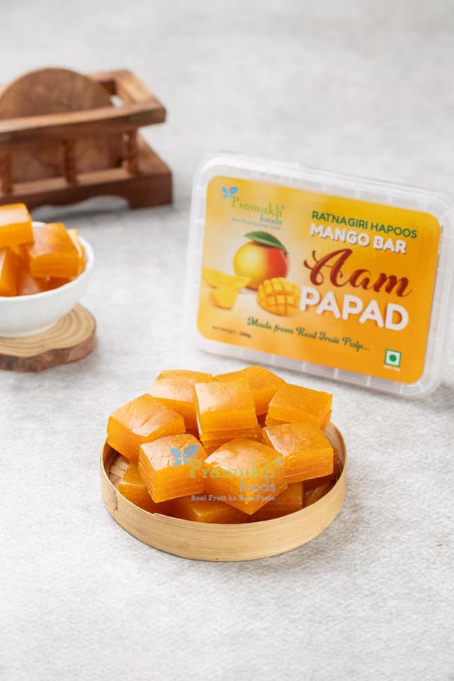 Pramukh Foods Ratnagiri Happos Mango Bar Aam Papad 200 Grams (Aam Papad)