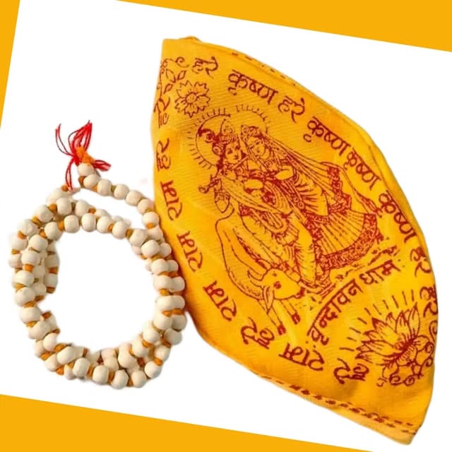 Veena Enterprises tulsi Japa Mala 108 Beads Tulsi Jap Mala for Mantra Jaap with Gomukhi Jaap Bag Krishna Japa Mala