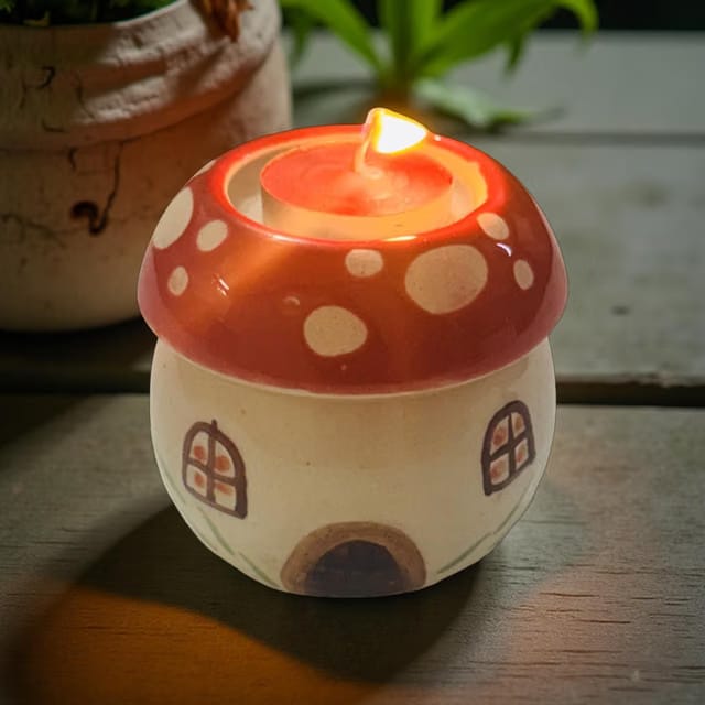 Lupaava Ceramic Tea Light Candle Holder for Home Decoration