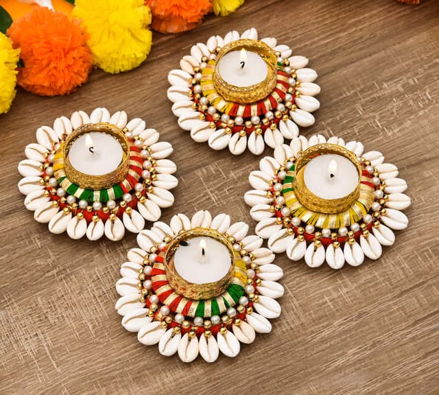 Exquisite Handmade Metal Tea Light Candles Holder for Diwali Decorations