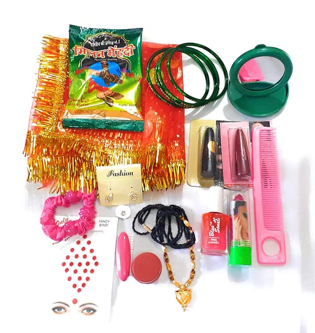 Krushnesh Creations Complete MATA Rani Shringar Kit Combo Set with Chunri for Navratri I Durga Puja I Lakshmi Puja I