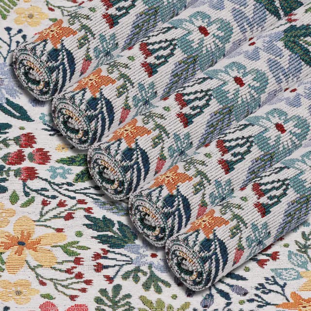 Cotton Table Mats Set of 6|Nature Retreat Floral Design Dining Table Mats