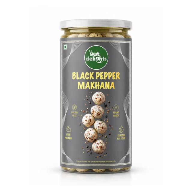 Gut Delights Black Pepper Flavoured Roasted Makhana