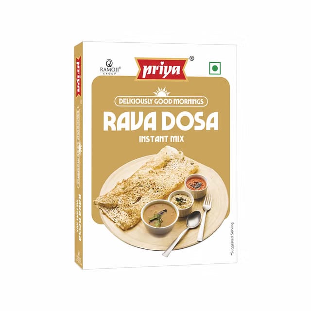 Priya Instant Rava Dosa Mix, Total 400gm I 200g Each