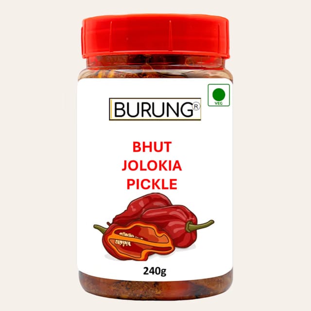 Burung Bhut Jolokia Pickle, 240g, Pure Veg