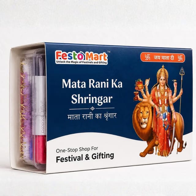 Festomart MATA Rani Ka shringar Kit/Suhag kit/Shringaar Puja Kit Small Box with Essentials