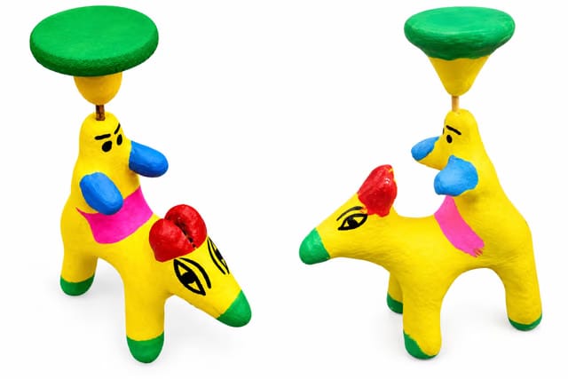 Handmade Clay mitti Hourse Pair 13 Centimetar Set of 2 Authentic Bankura Horse from Bishnupur